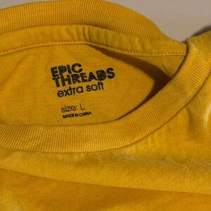 Kids Epic Threads extra soft yellow tshirt, L